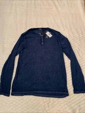 Buffalo David Bitton Men’s Henley - Deep Navy, Size XL, NWT